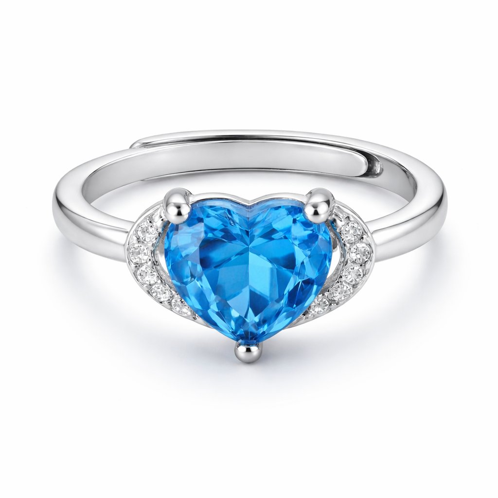 Silver Symphony Heart Ring Silvish