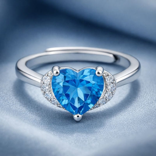 Silver Symphony Heart Ring