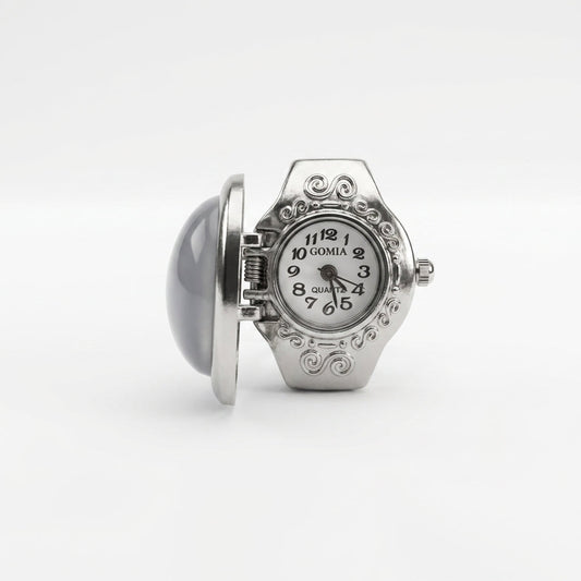Nightfall Muse Ring Watch Openable Silvish
