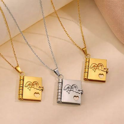 To My Sister Engraved Book Locket Necklace Hunan Haoyi