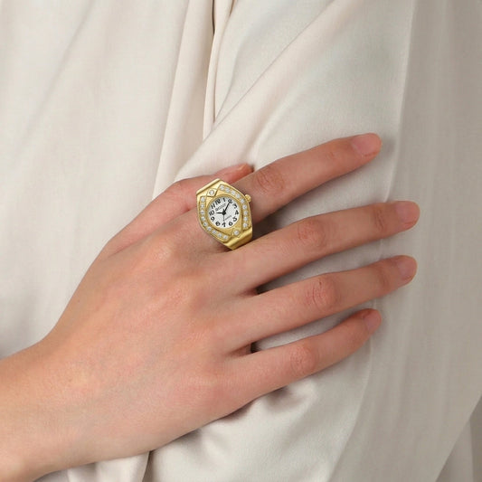 Gold Nova Ring Watch Silvish
