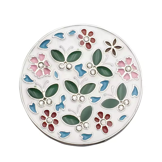 White Flower Metal Purse Hook